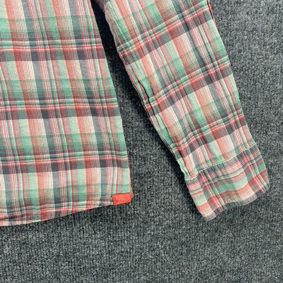 prAna Shirt Womens M Plaid Tunic Long Sleeve Casual Outdoor Peasant‎ Boho Grunge - Picture 3 of 10